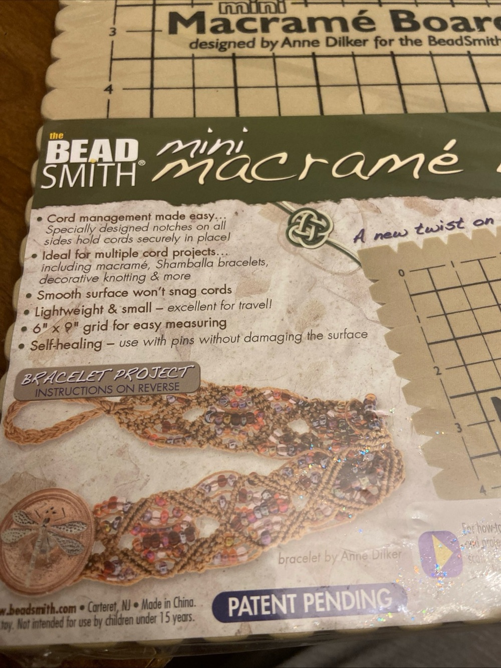 The Bead Smith Mini Macrame Board New Sealed 6” x 9”. - Picture 3 of 4